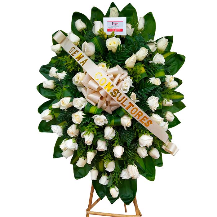 arreglo floral funerario en Cali