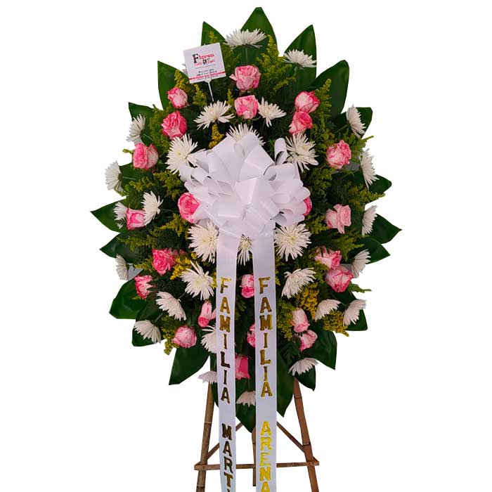 arreglo floral sobrio para funeral en Cali