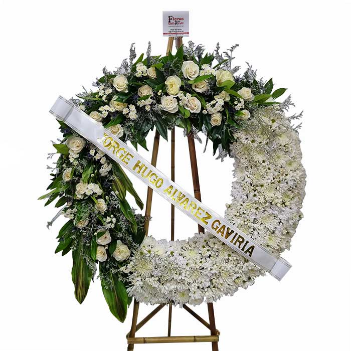 corona-de-flores-funeral-Floristeria-en-Cali
