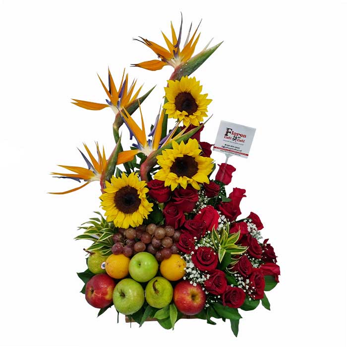ramos-de-rosas-con-frutas-Floristerias-en-Cali