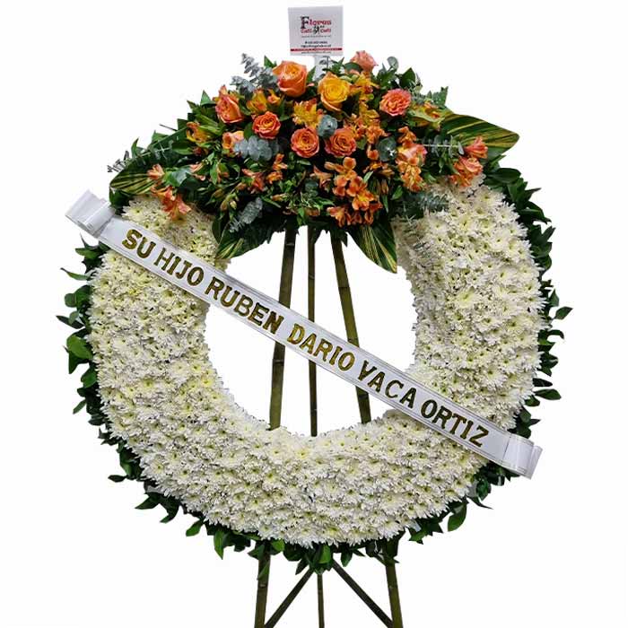 arreglo floral funerario en Cali