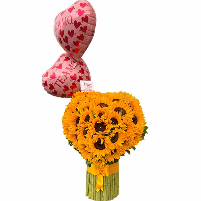 arreglo floral romántico en Cali