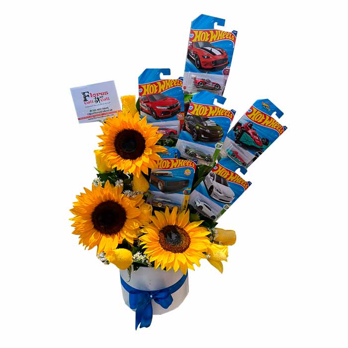 Carros Hot Wheels Arreglo Floral Cali