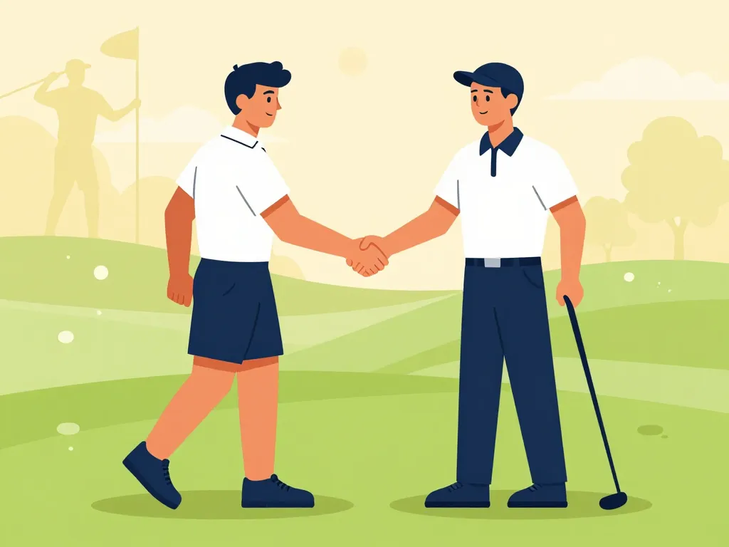 Illustration partenaire greensome équipe golf