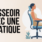 Illustration posture correcte pour comment s'asseoir avec une sciatique