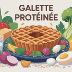 illustration galette proteine saine et sportive