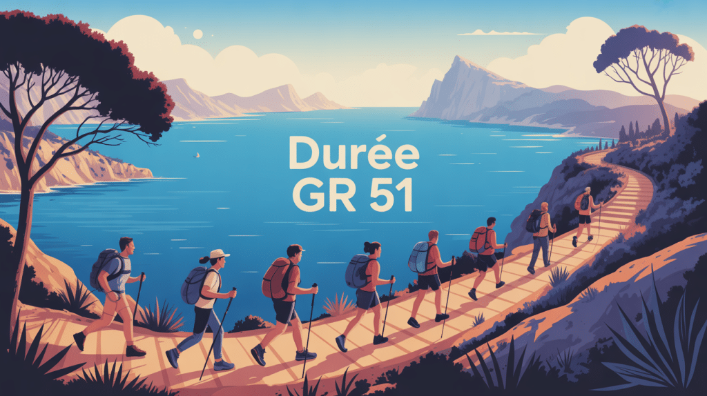 gr 51 durée illustration trek côte méditerranéenne