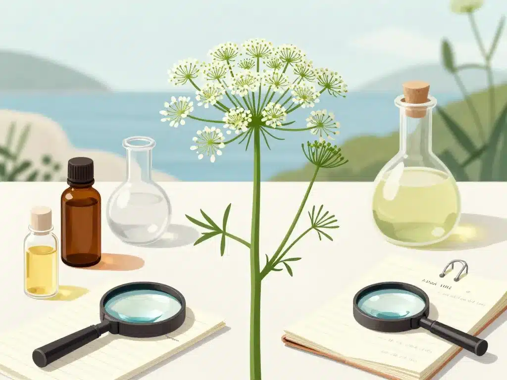 khella huile essentielle plante extraction et outils botaniques