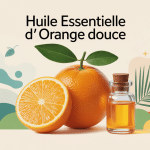 illustration orange douce huile essentiel bienfaits usages