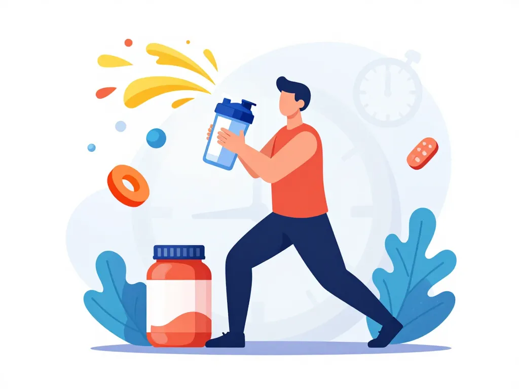 illustration prise shaker prise de masse timing entraînement