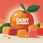 SKNY Gummies Morosil avec orange sanguine et ambiance bien-être