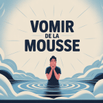 illustration stylisée vomi de la mousse