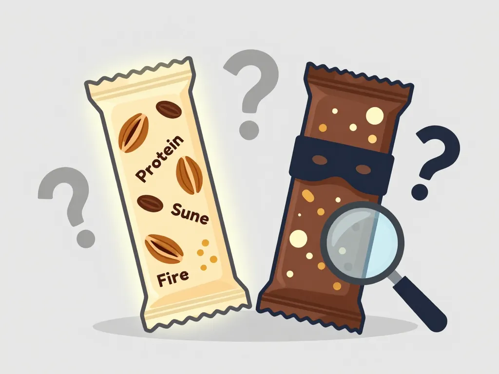 Différence barres proteinees sans sucre, étiquette ingrédients cachés