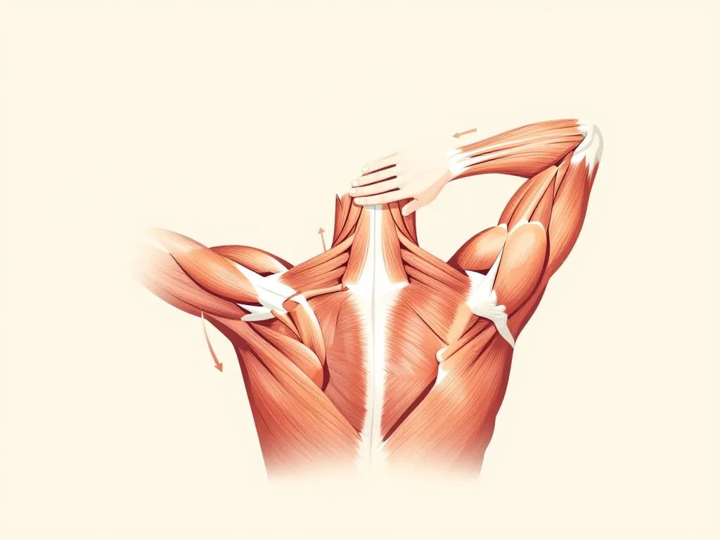 comment étirer le haut du dos illustration muscles