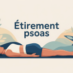 illustration vectorielle comment étirer le psoas détente mobilité
