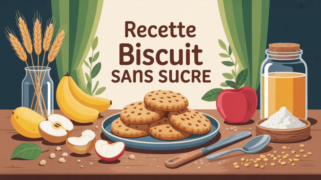 recette biscuit sans sucre sur table rustique