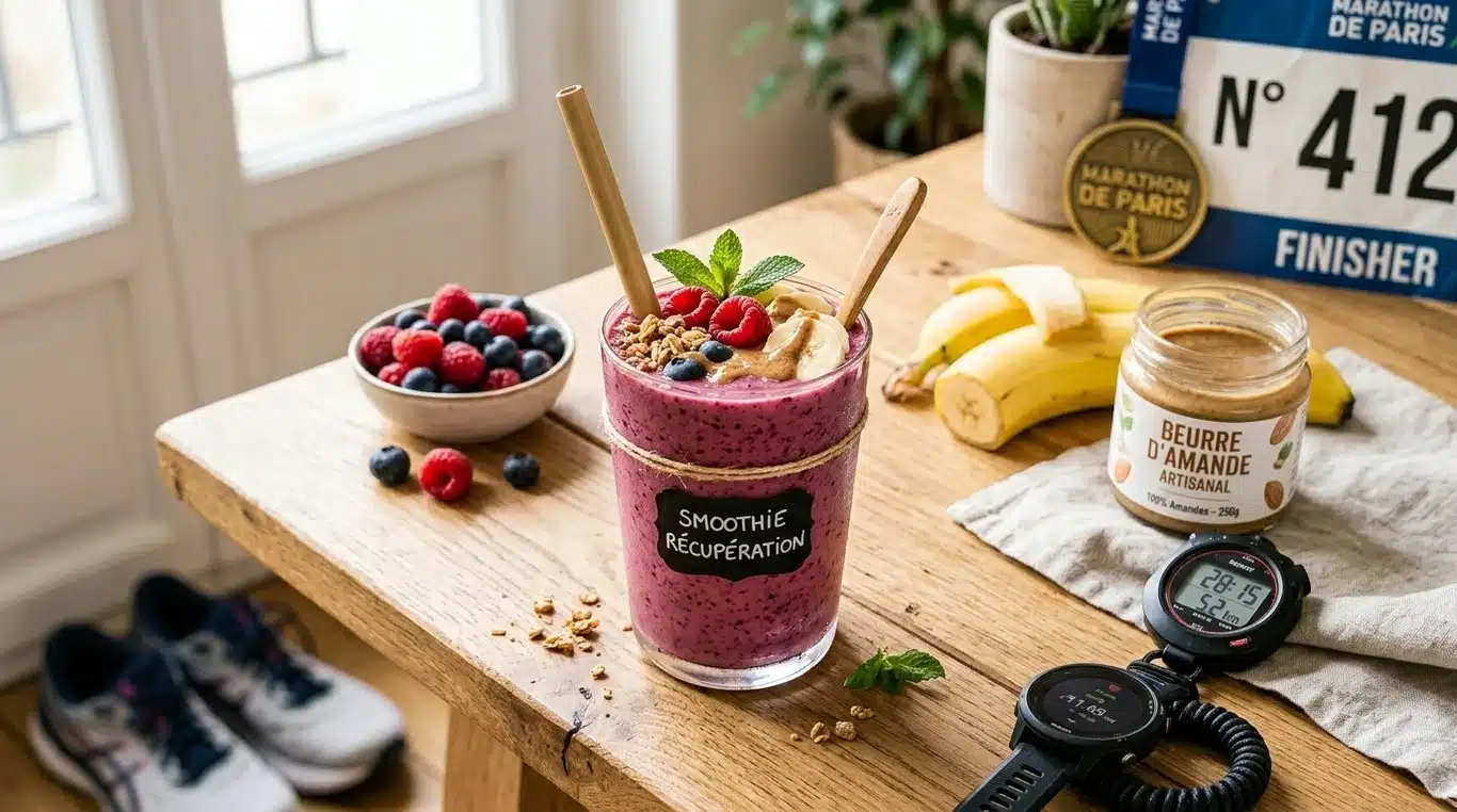 Smoothie de récupération pour coureur à pied