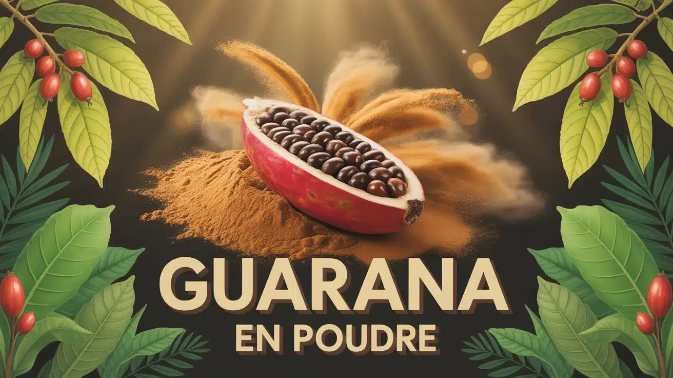 guarana en poudre fruit graines illustration