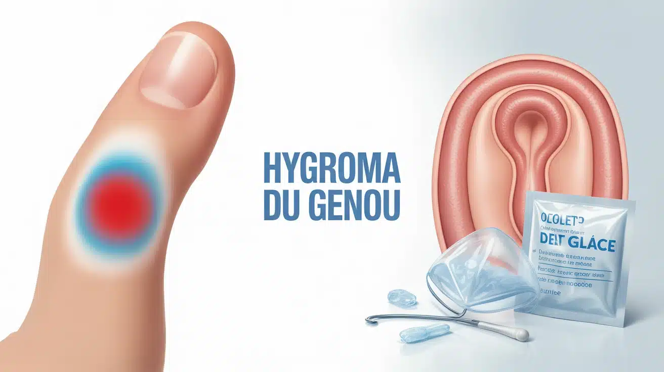 hygroma genou genouillère glace illustration