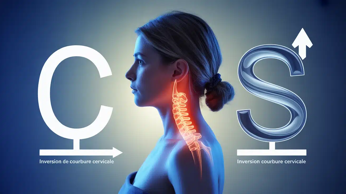 inversion de courbure cervicale schéma comparatif