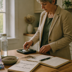 anticoagulant et prise de poids, balance et carnet en cuisine