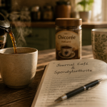 café et spondylarthrite tasse carnet