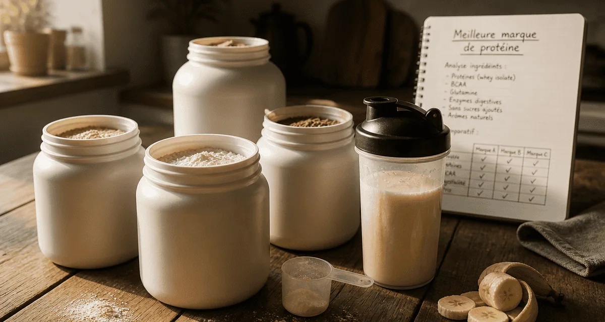 meilleur marque de proteine pots poudre smoothie carnet