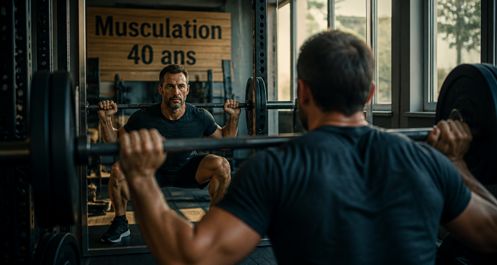 musculation homme 40 ans squat effort