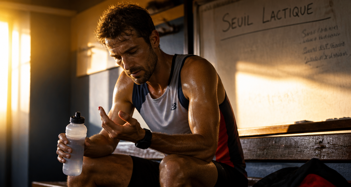 Acide lactique et sport, athlète testant son lactate