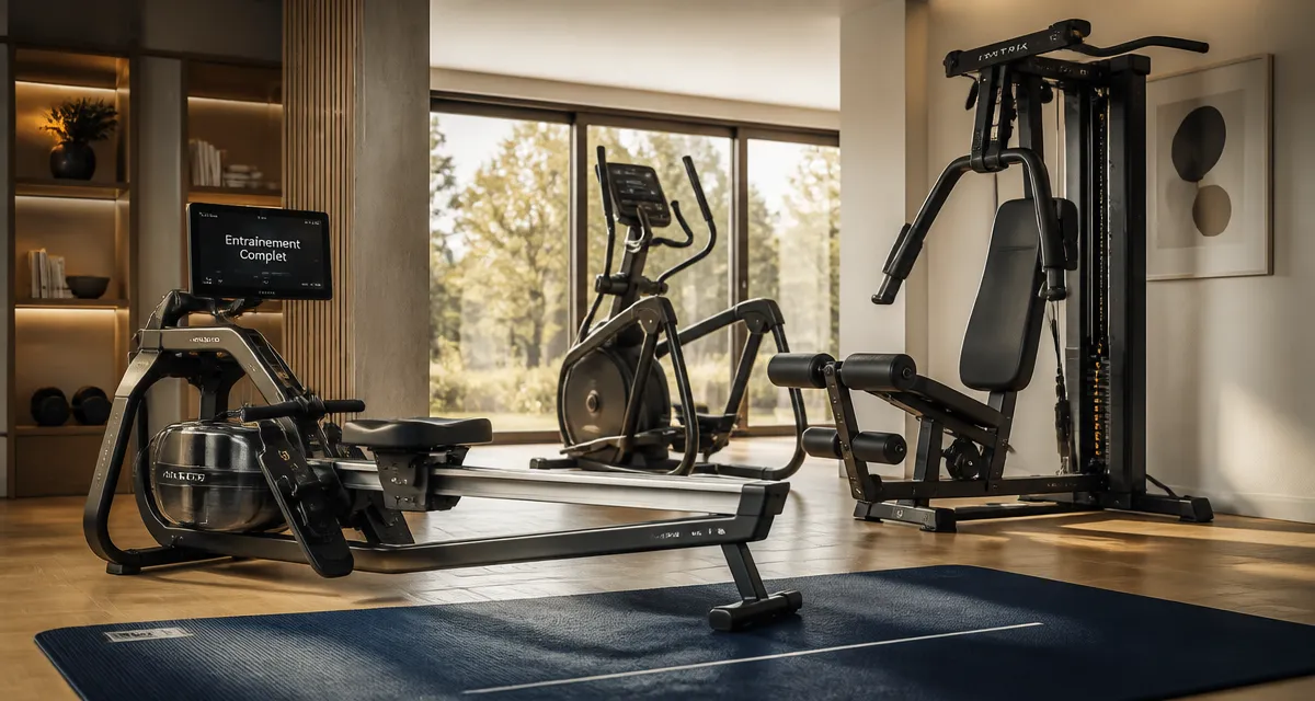 appareil de sport qui fait travailler tout le corps dans un salon moderne