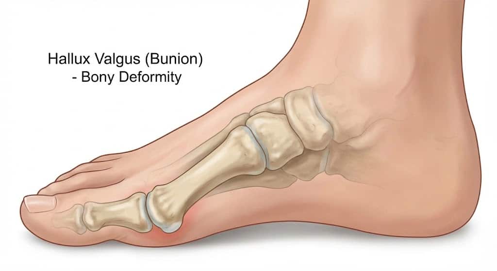 הלוקס ולגוס – סטייה של המסרק הראשון והבוהן החוצה