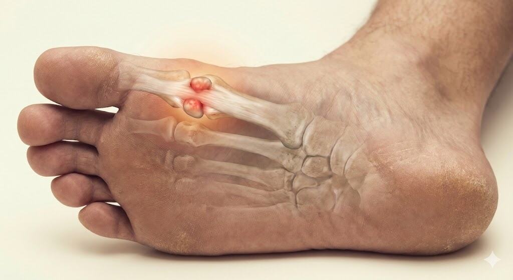 ססמואידיטיס – עומס יתר על עצמות הססמואיד בכרית הבוהן