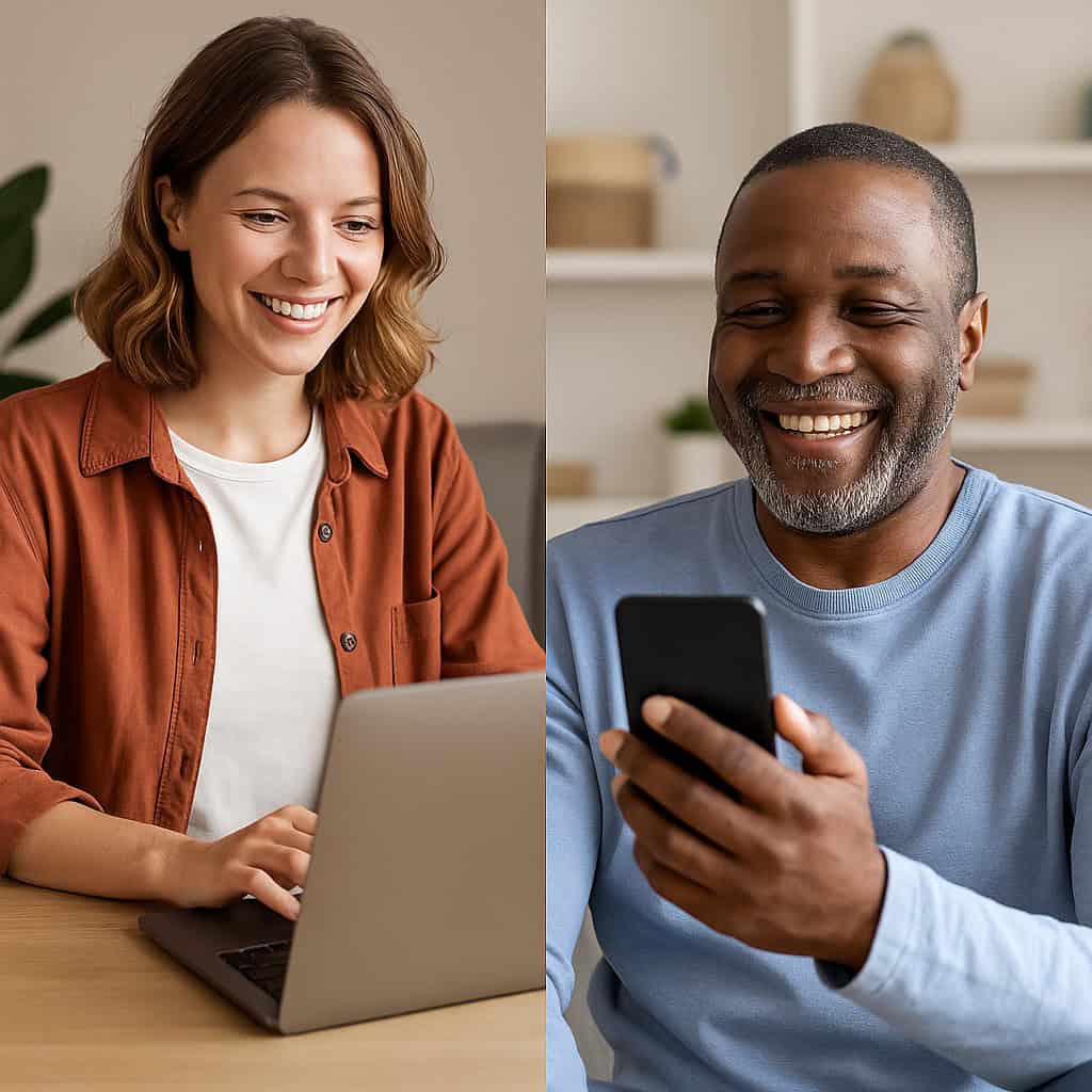 Photo collage of individuals who saved money with PPO health insurance