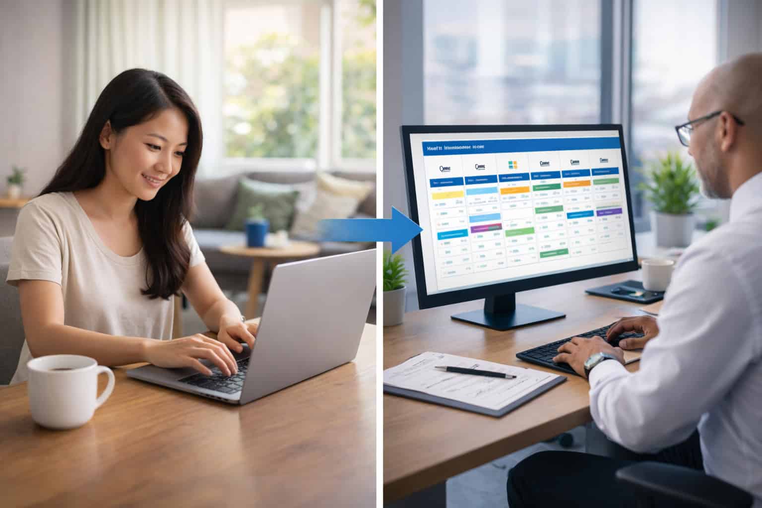 Health insurance quote request process showing information gathering and comprehensive results comparison