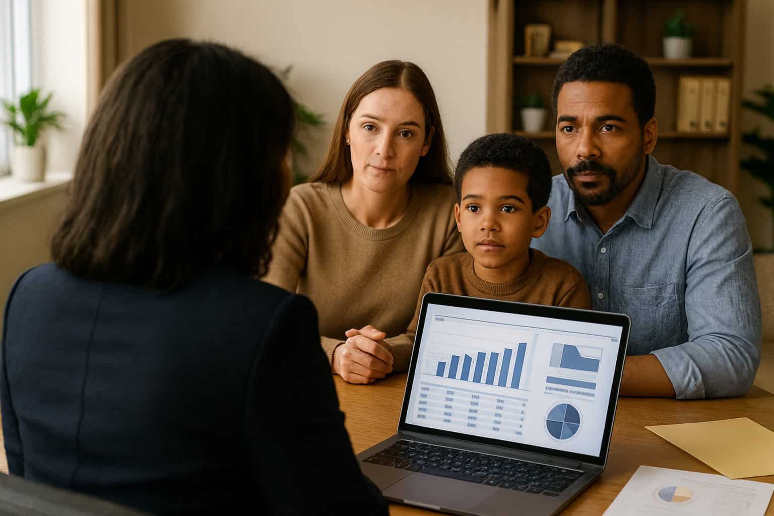 Licensed insurance specialist helping New Jersey family compare health insurance quotes and find best coverage