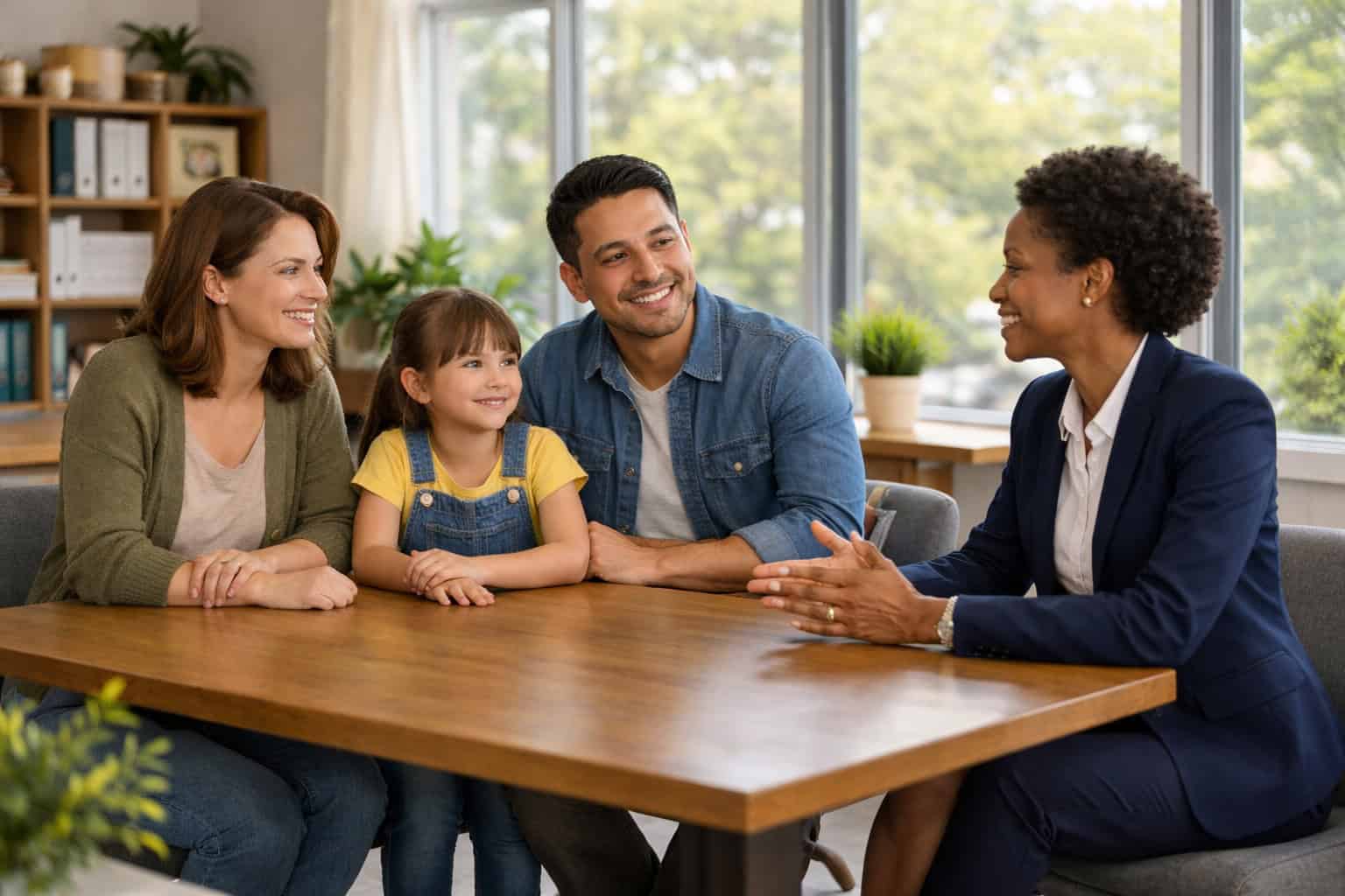 Family learning about Pennsylvania health coverage assistance programs