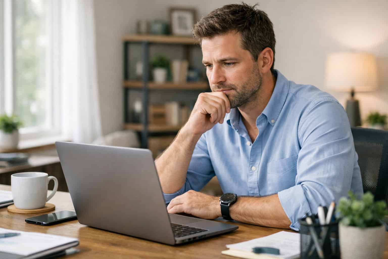  Pennsylvania resident comparing health insurance options on laptop