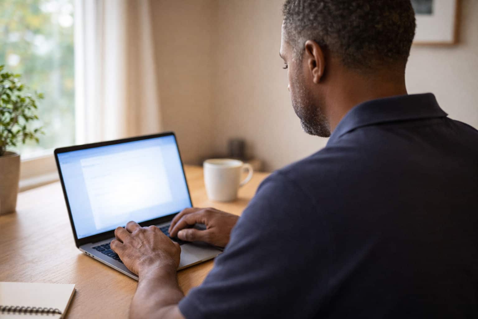 Person enrolling in health insurance on laptop showing HealthCare.gov website