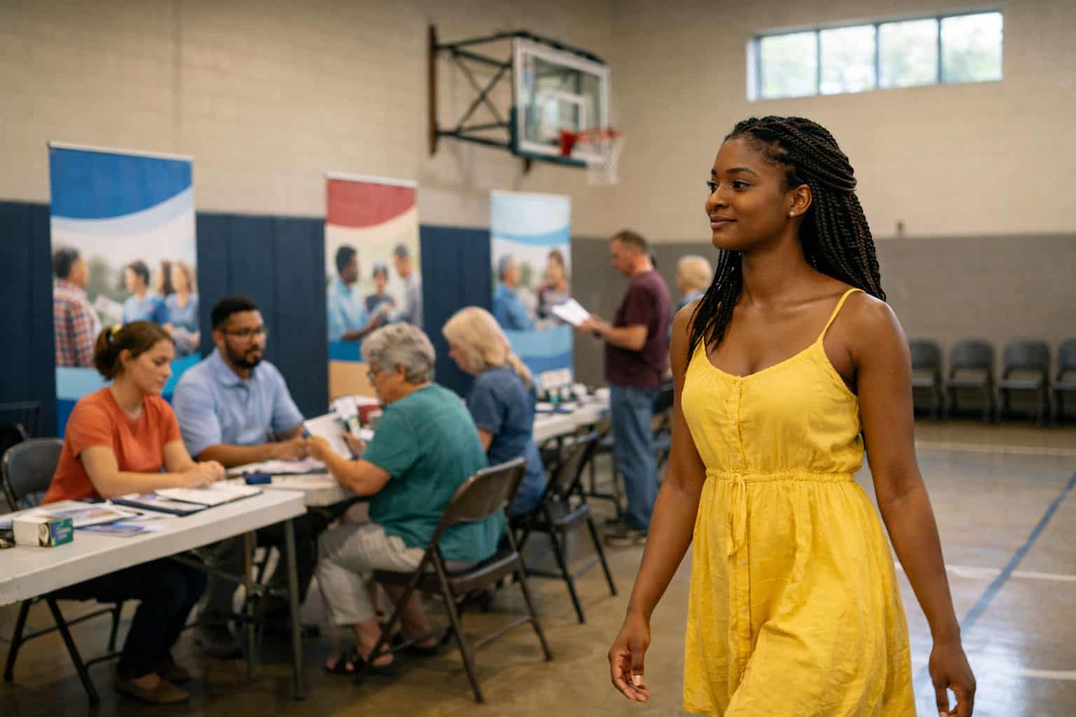Community health enrollment event at an Arkansas community center