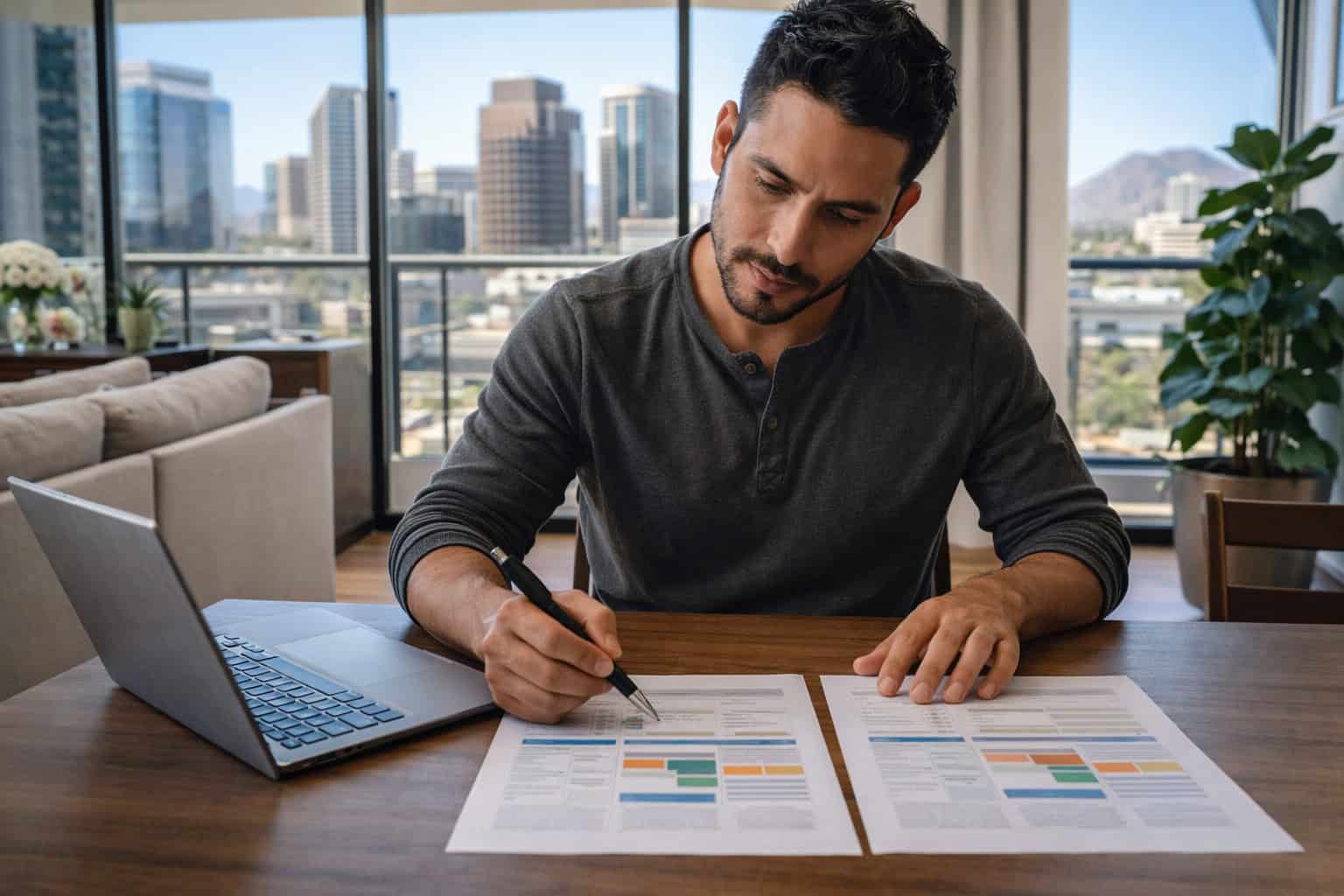 Arizona resident comparing on-exchange and off-exchange individual health insurance options