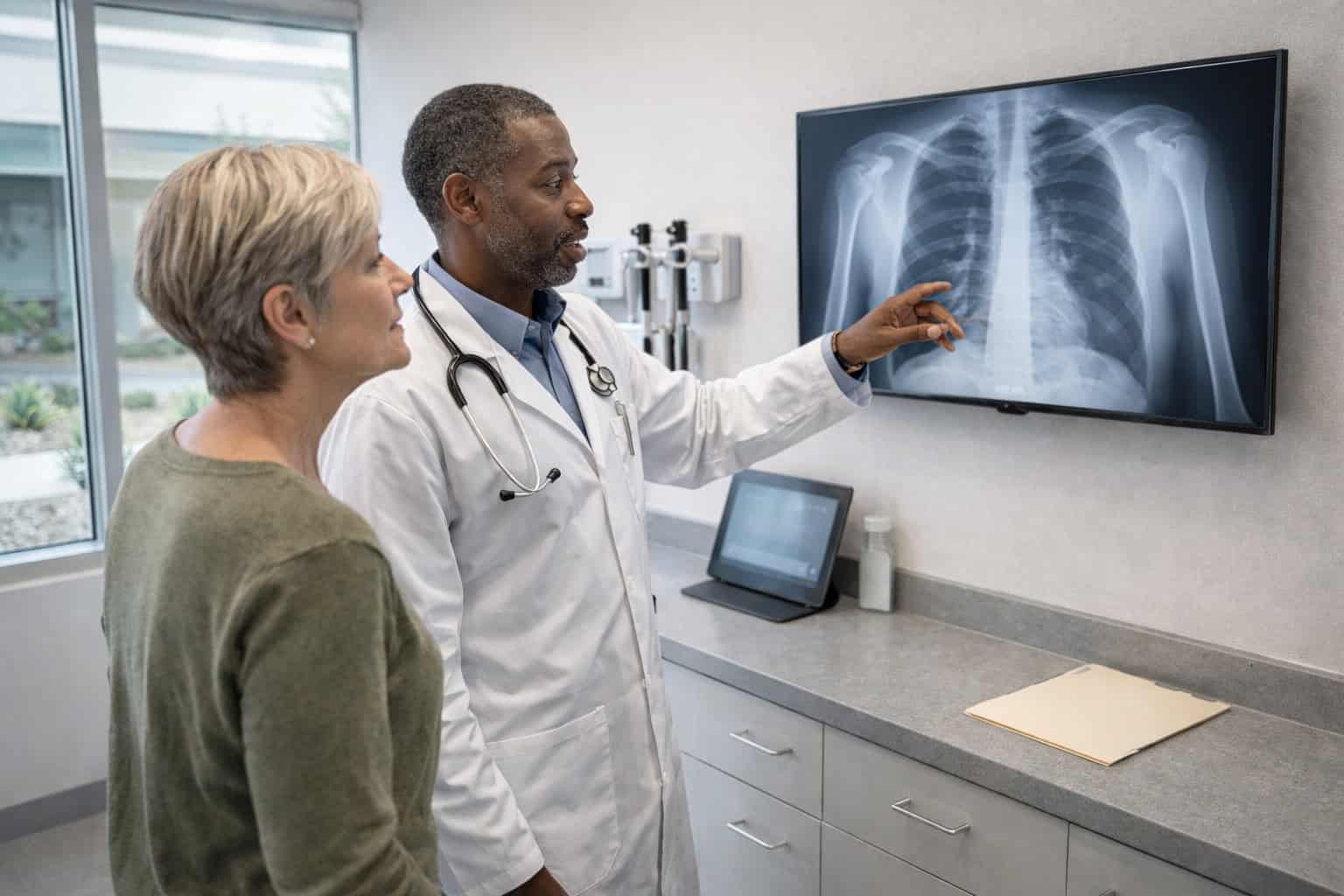California PPO plan member consulting a specialist doctor without a referral at a Los Angeles medical office