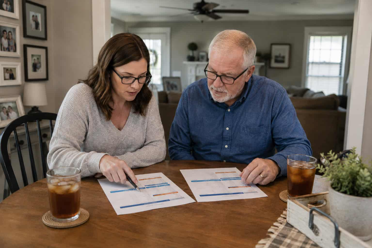 Kentucky family comparing 2026 health insurance carriers in Owensboro — evaluating Anthem, WellCare, and Molina.