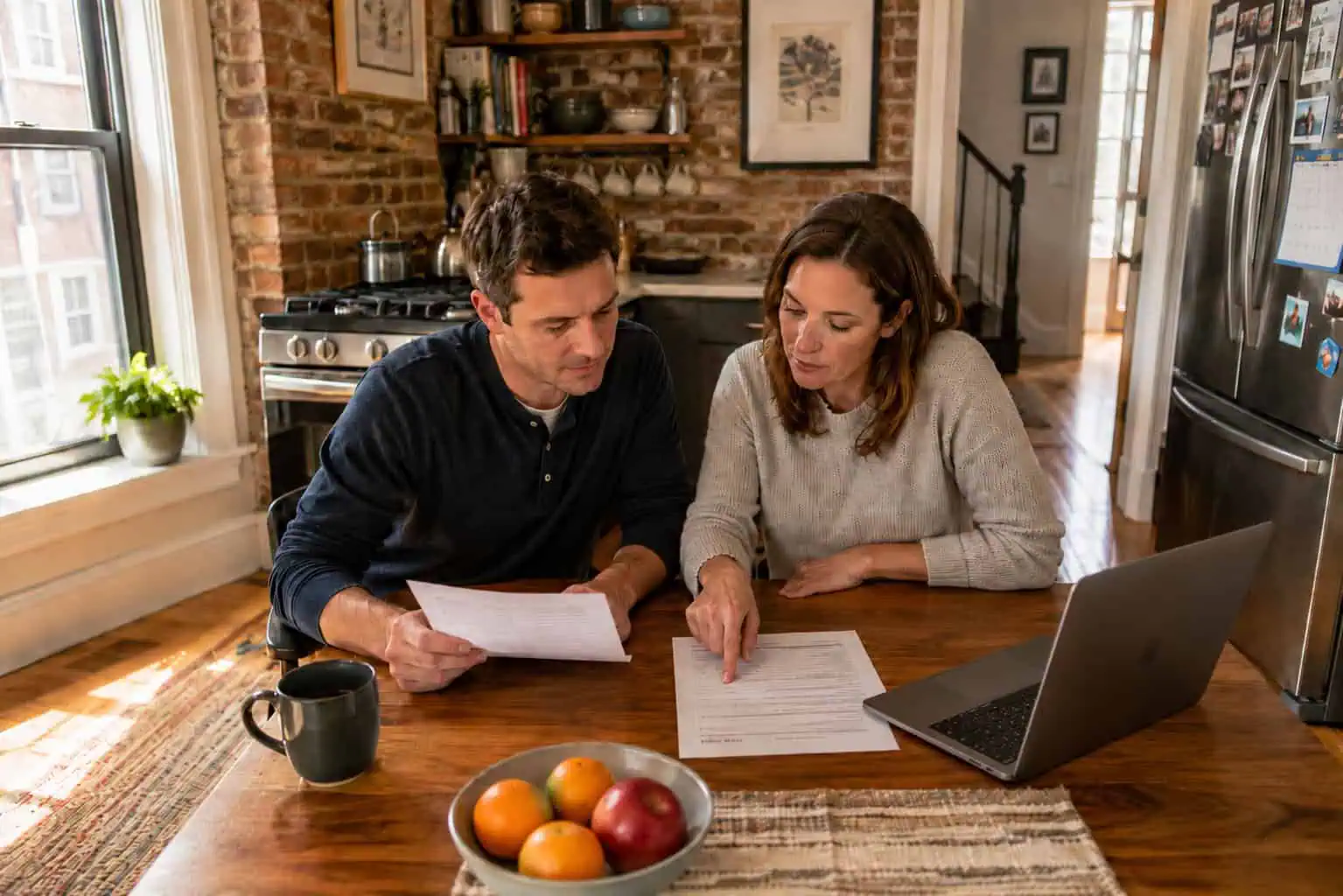 Federal Hill Baltimore resident reviewing 2026 Maryland health insurance options at a kitchen table