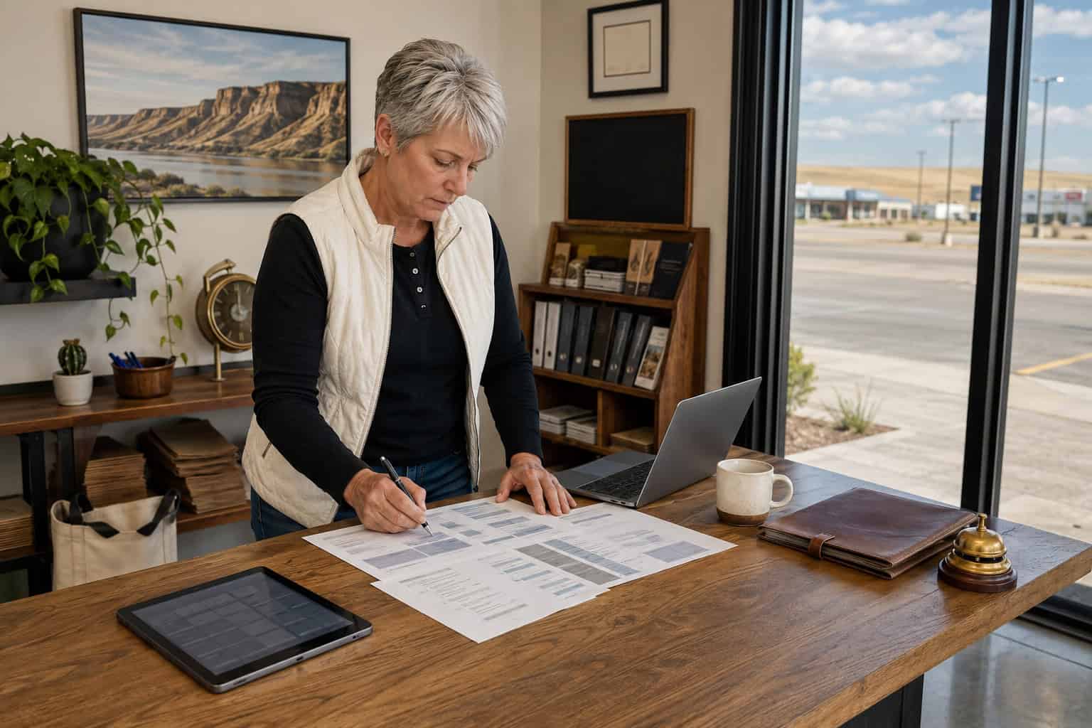 North Dakota small business owner reviewing 2026 group health plan options in Bismarck