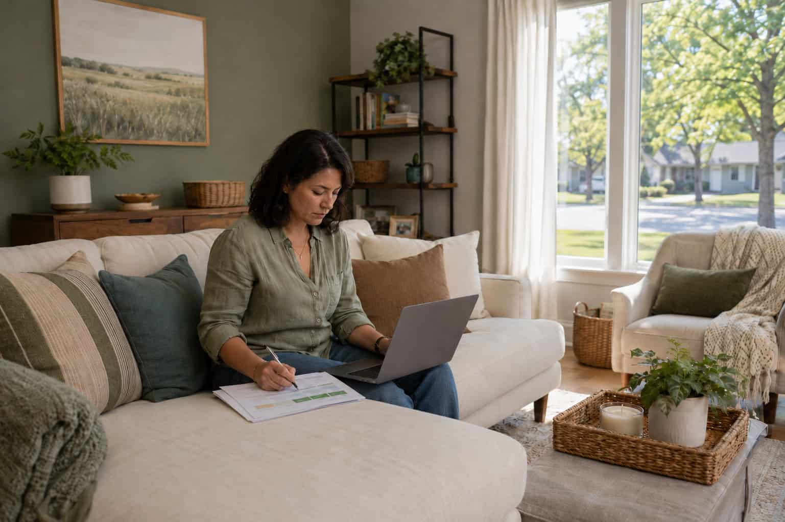 Nebraska resident enrolling in a 2026 HealthCare.gov marketplace plan from a Lincoln living room