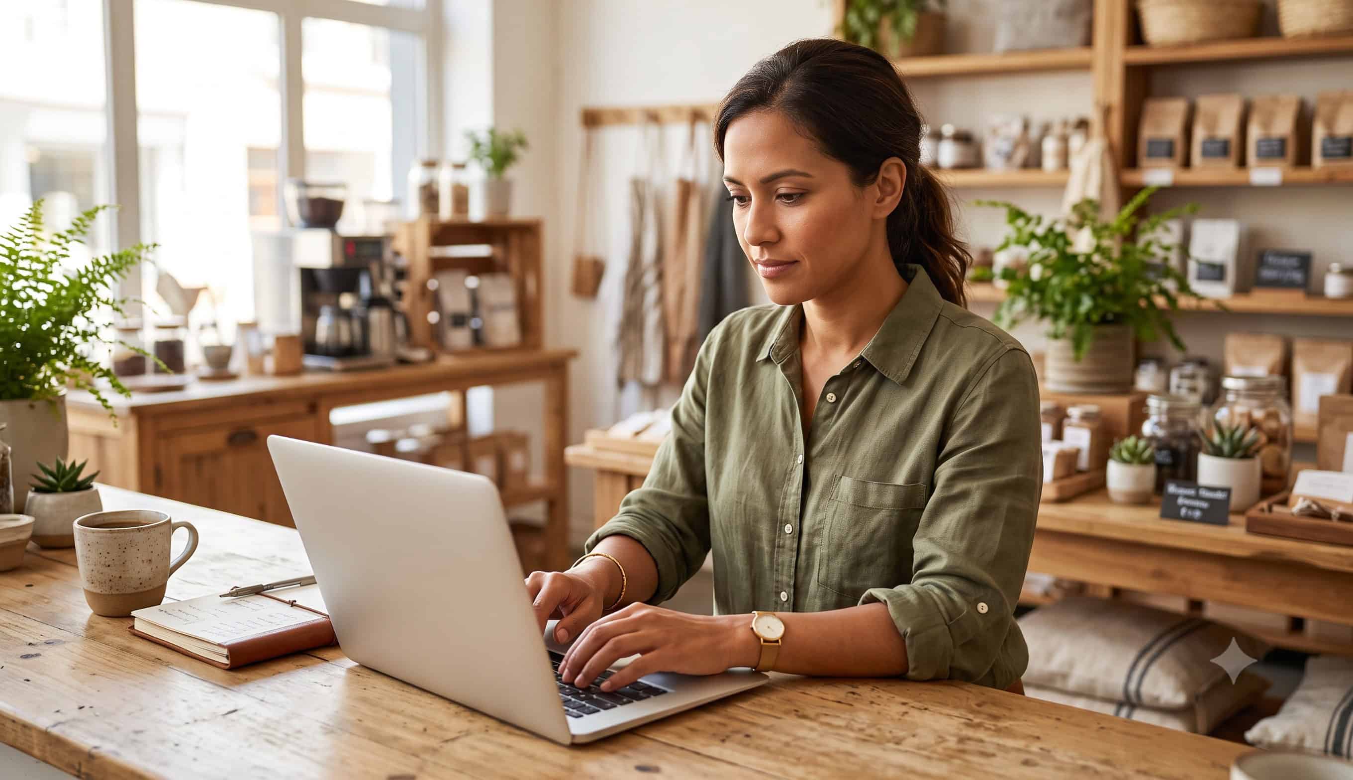 Self-employed professional working in their own small business