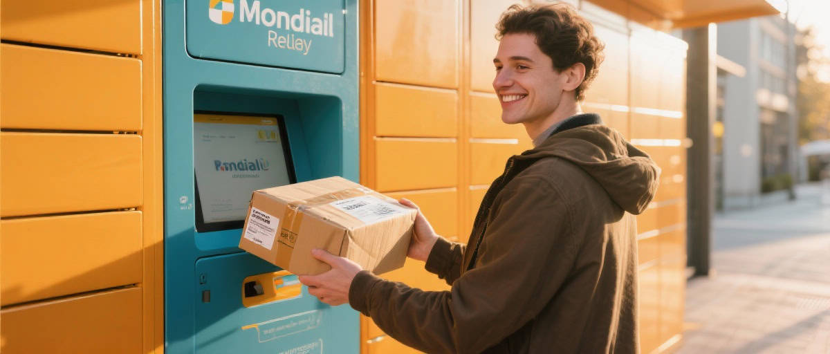 Commande de colis pour livraison automatisée.