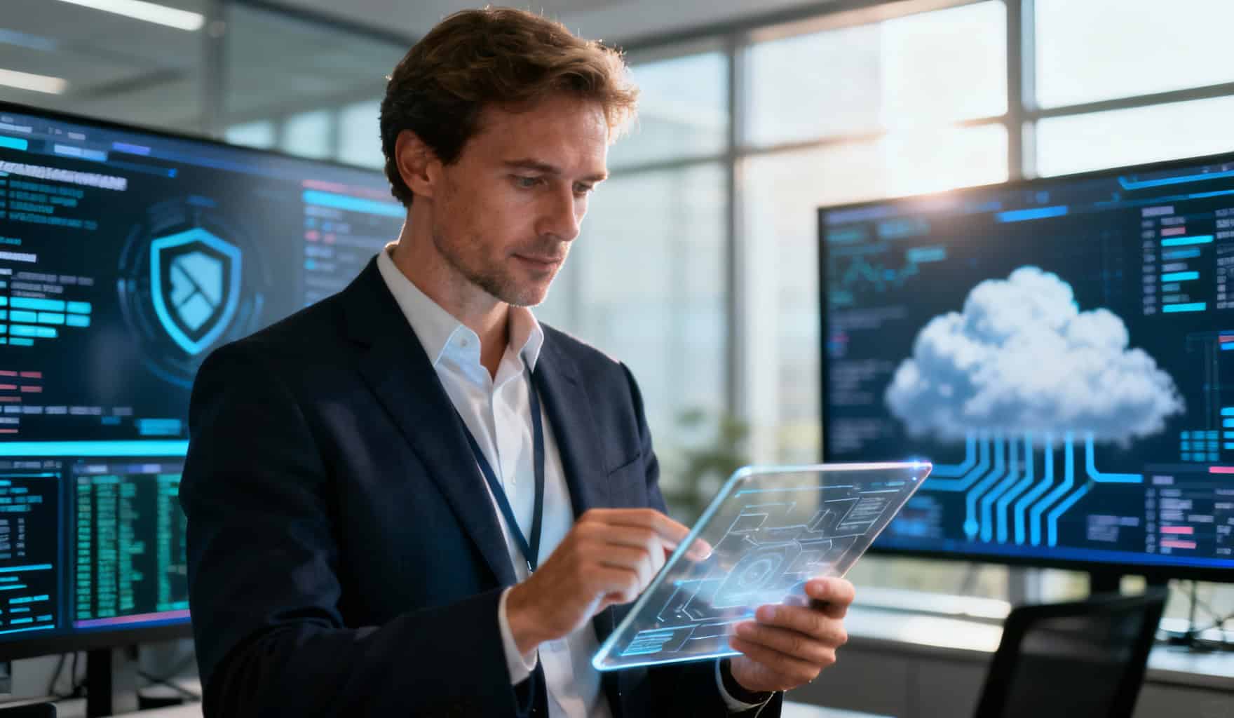 Technologie cloud et cybersécurité pour e-commerce.