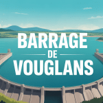 Vue du barrage de Vouglans et lac turquoise