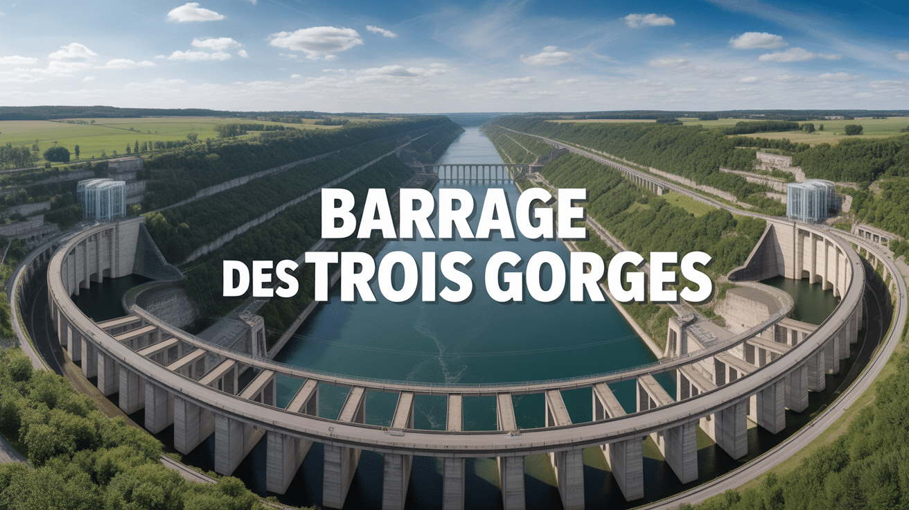 Vue panoramique du barrage des Trois Gorges